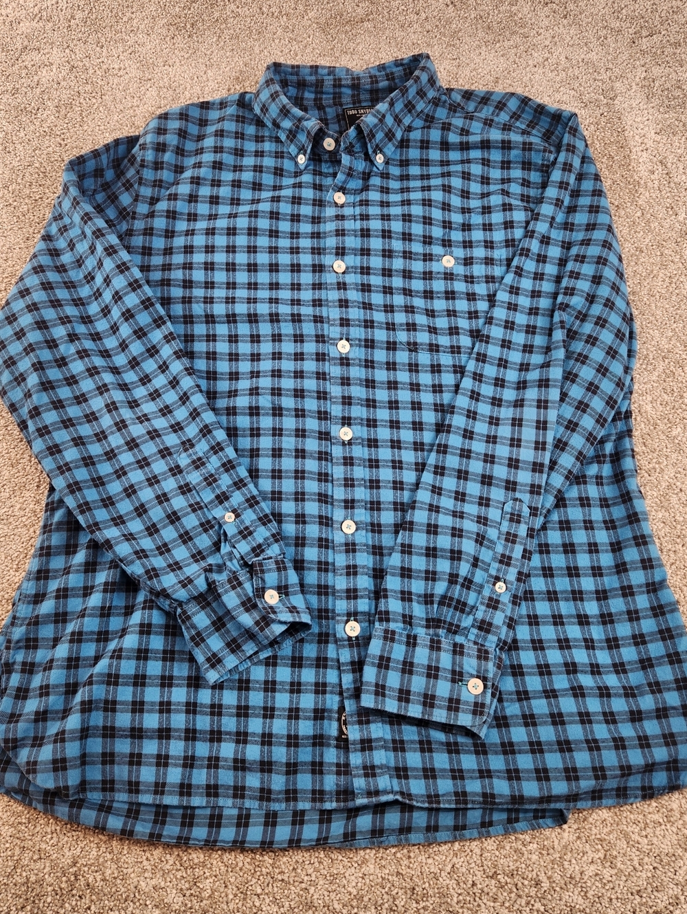 Todd Snyder Shirt Men Size XXL  Flannel Feel Lightweight Casual Button Down
